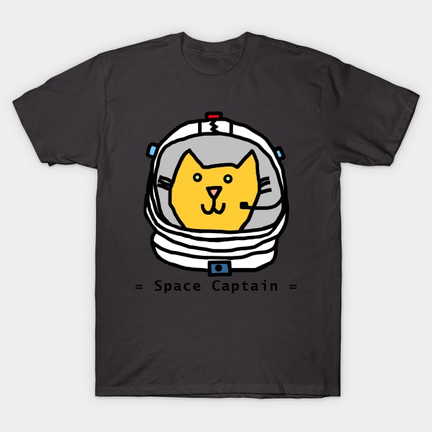 Space Cat Portrait T-Shirt by ellenhenryart